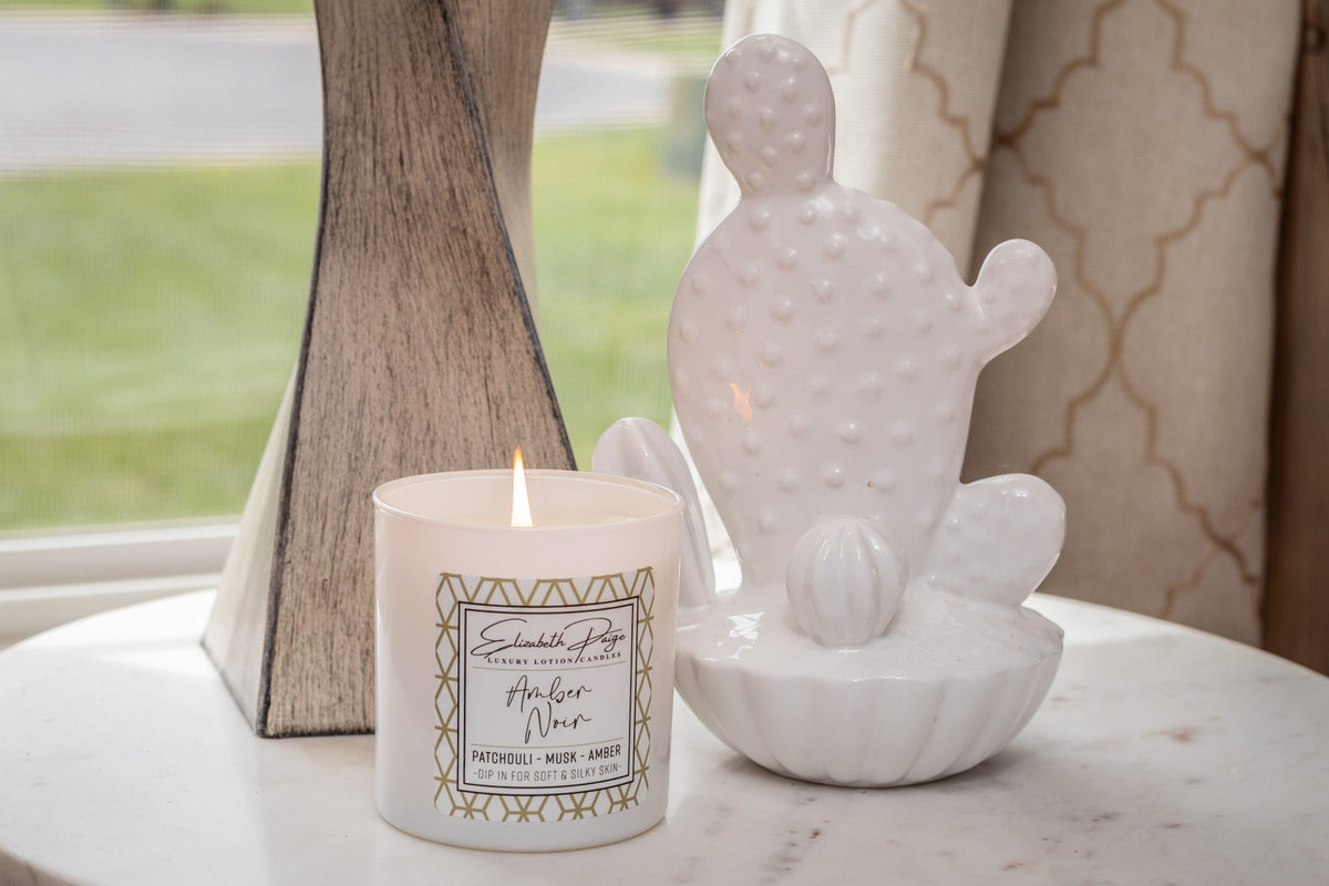 Amber Noir Soy Lotion Candle